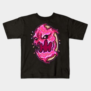 Scary Horror Monster Zombie Donut Halloween Kids T-Shirt